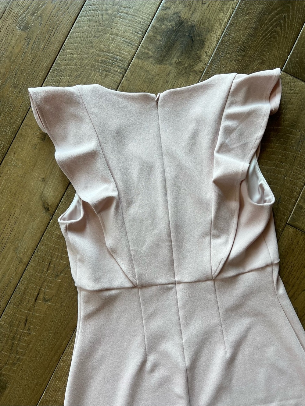 Express Light Pink Ruffle V-Neck Mini Dress - Picture 5 of 5